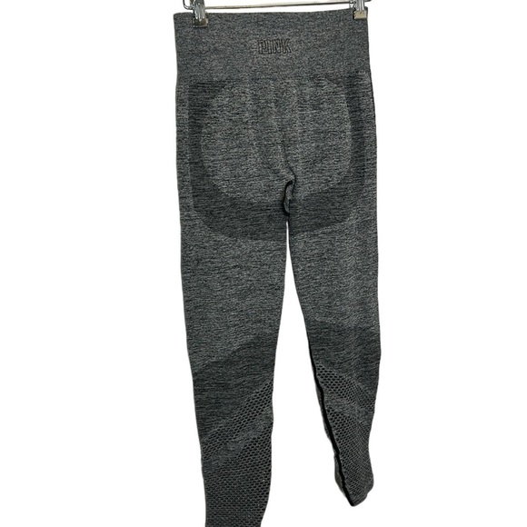 PINK Victoria's Secret Seamless WOmens Leggings Sz Small Gray Workout Perforated - Picture 4 of 9